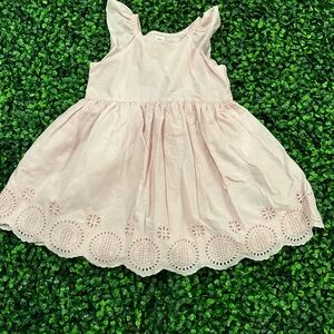 GAP Light Pink Eyelet Casual Dress